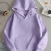 Fall/Winter Casual Loose Long Sleeve Floral Letter Print Hooded Sweatshirt