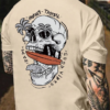 Men's Summer Skull Letter Print Round Neck Short Sleeve Casual T-Shirt